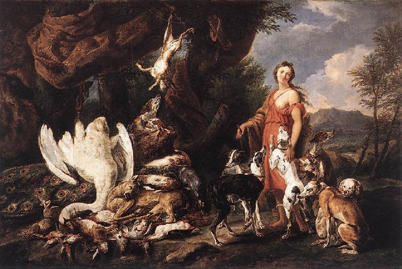  Diana with Her Hunting Dogs beside Kill  dfg